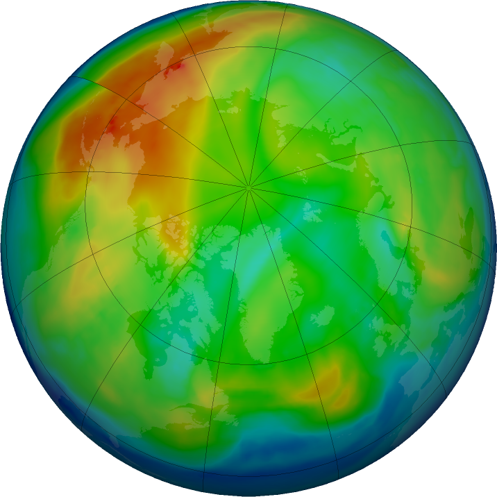 Arctic ozone map for 12 December 2018